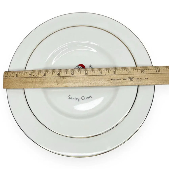 Merry Masterpieces 1st Edition 1999 Sandy Claws Dinner‎ & Dessert Plate Set of 2 - Picture 6 of 8